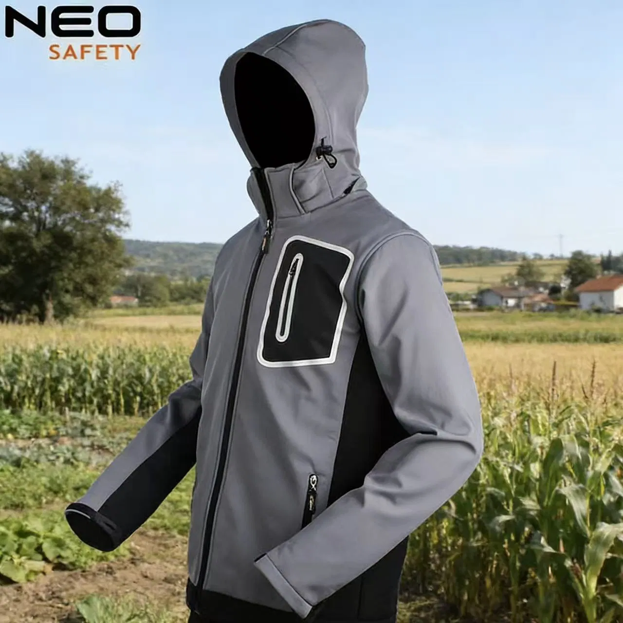 Winter Running Softshell Jacket Men Windproof Breathable for Jogging Training Lightweight