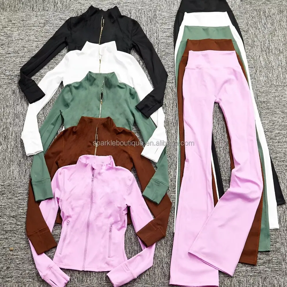 Fitness Casual Wear Women Yoga Tops Yoga Sports Long Sleeve Coat Zipper Tight Breathable Running Sportswear Jacket