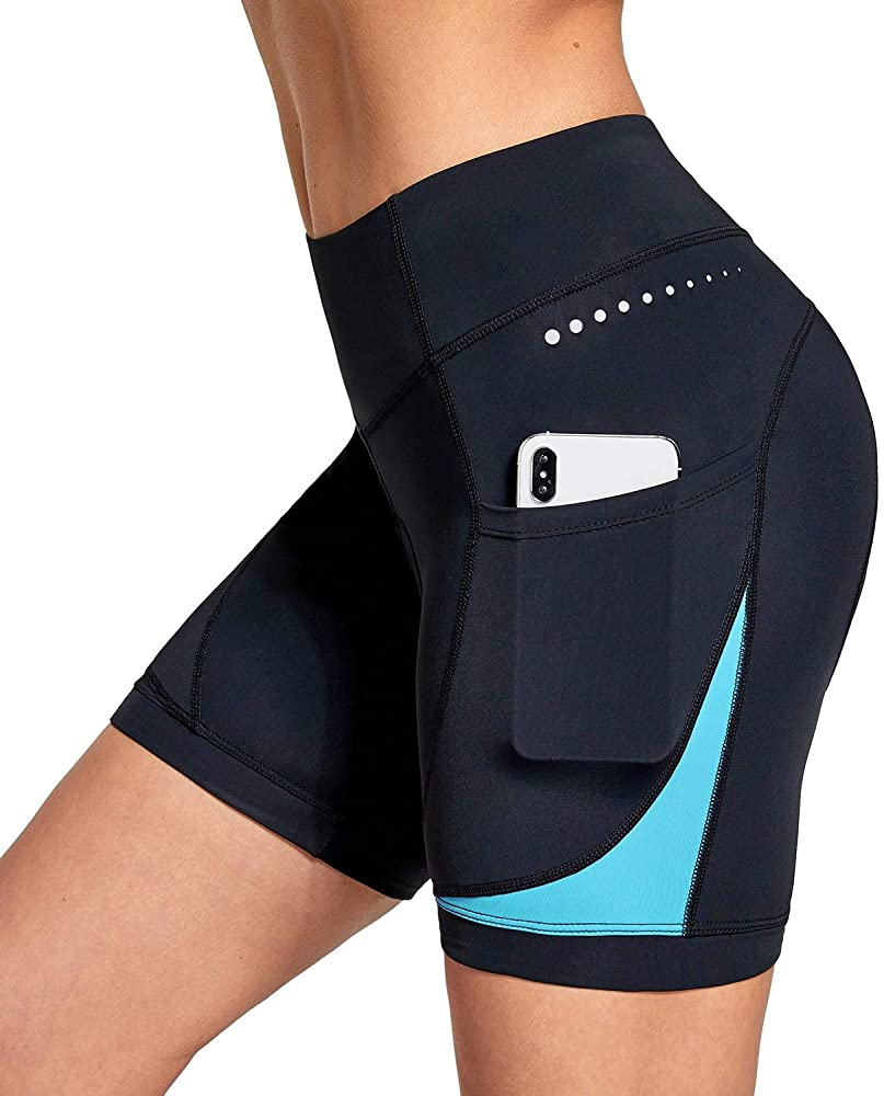 Women's 5" Bike Shorts 4D Padded Pockets Cycling Shorts Mountain Biking Bicycle Spin Gel Upf50+
