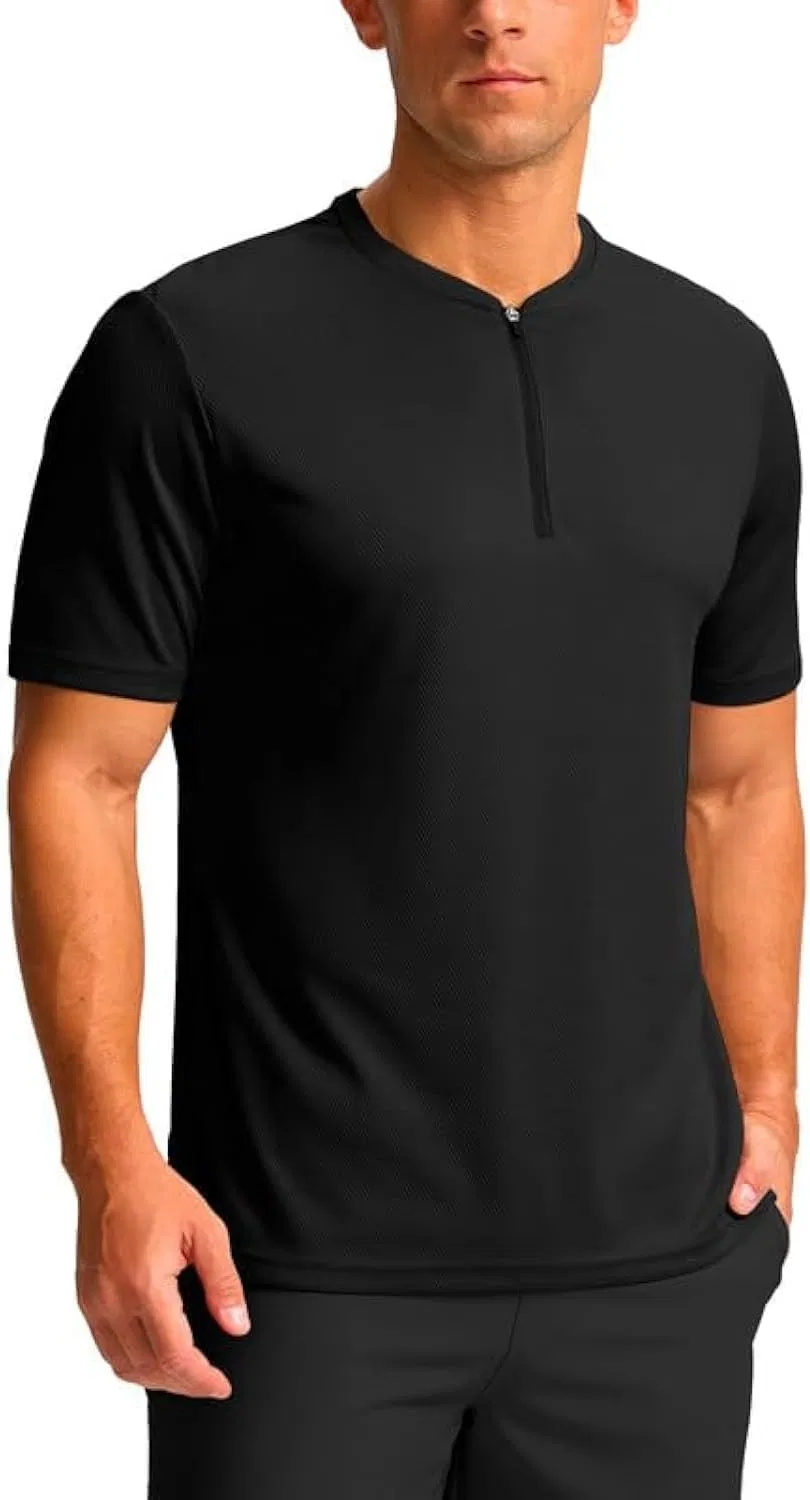 Men's Workout Shirts Short Sleeve Quick Dry T-Shirt Moisture Wicking Athletic Gym Running Shirts for Men