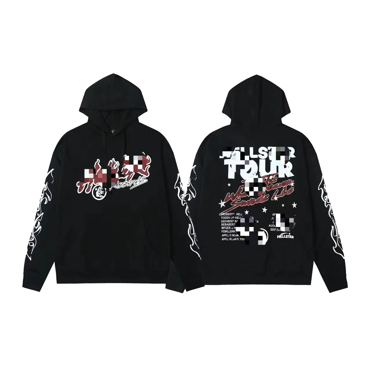 Windrunner Men's Nocta Gym Training Suit Two-Piece Zipper Hooded Tech Fleece Hoodies with Printed Pattern for Autumn Fitness