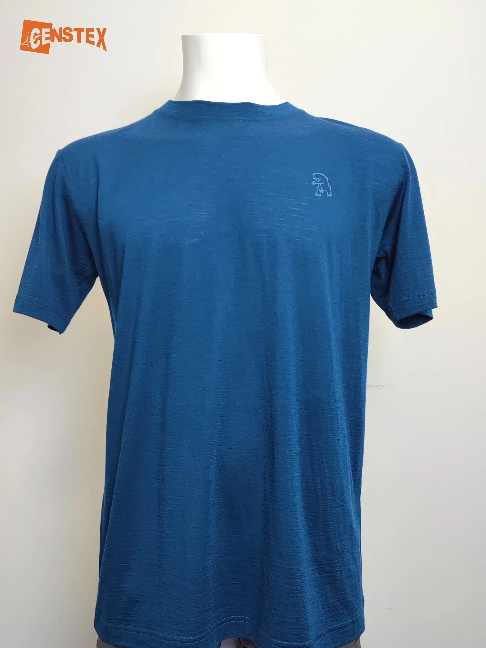 Mens Sports Wear Natural Merino Wool Blend Short Sleeve MTB Cycling Bicycle Jersey Tee Base Layer