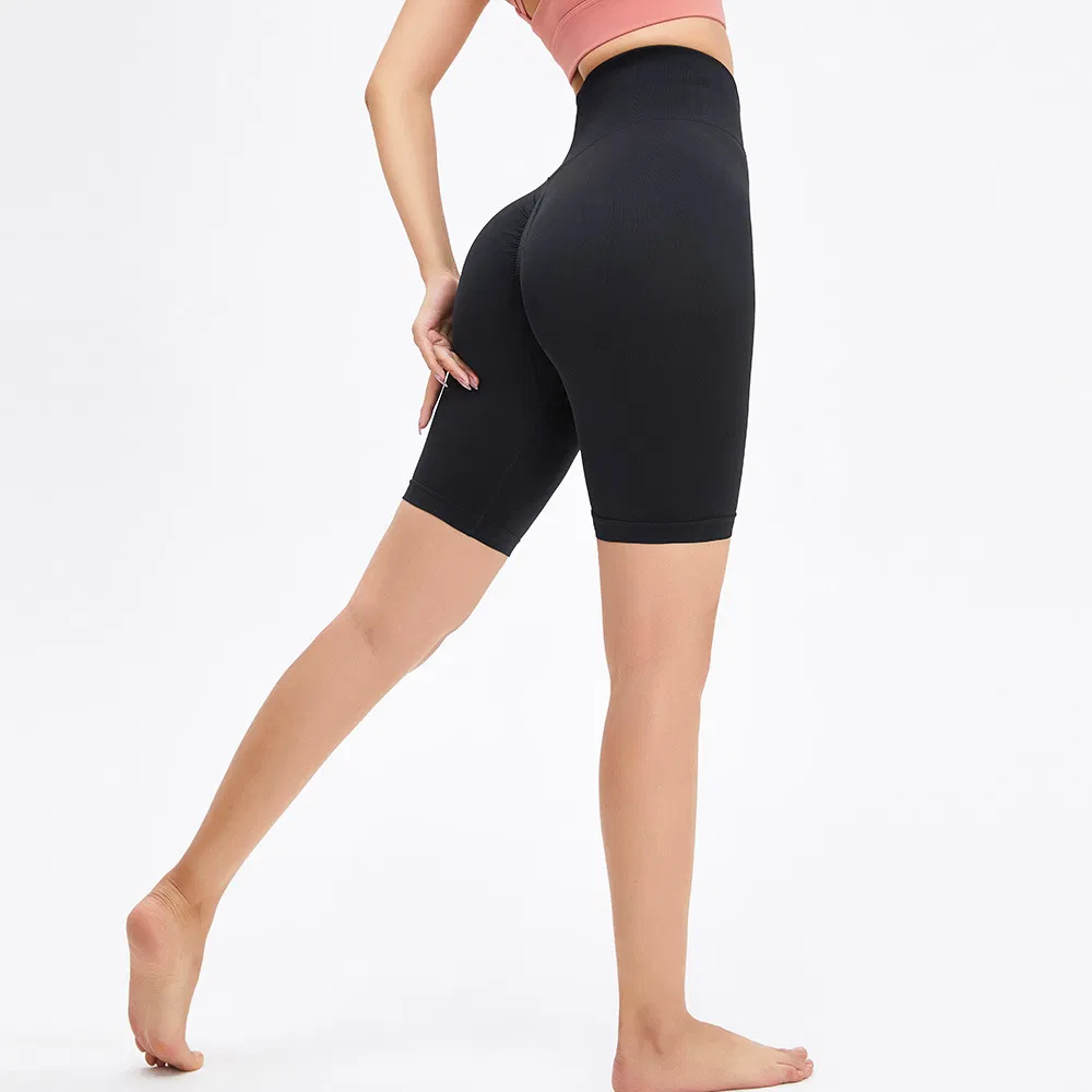 Cross Border New Sports Fitness Pants, Naked, Traceless, Five Point Pants, No Embarrassment, Line Speed Dry Yoga Shorts for Women