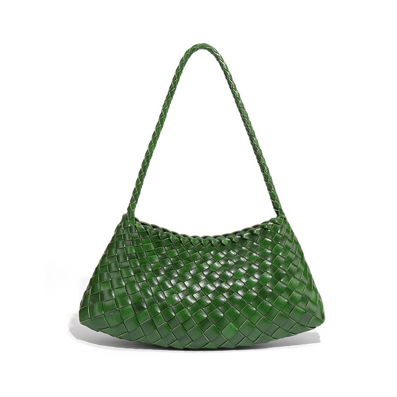 Trendy Chic Ladies Elegantdesigner Shoulder Vegan Leather Fashion Retro Casual High Quality Woven Handbag Braided Luxury Women Premium Bag