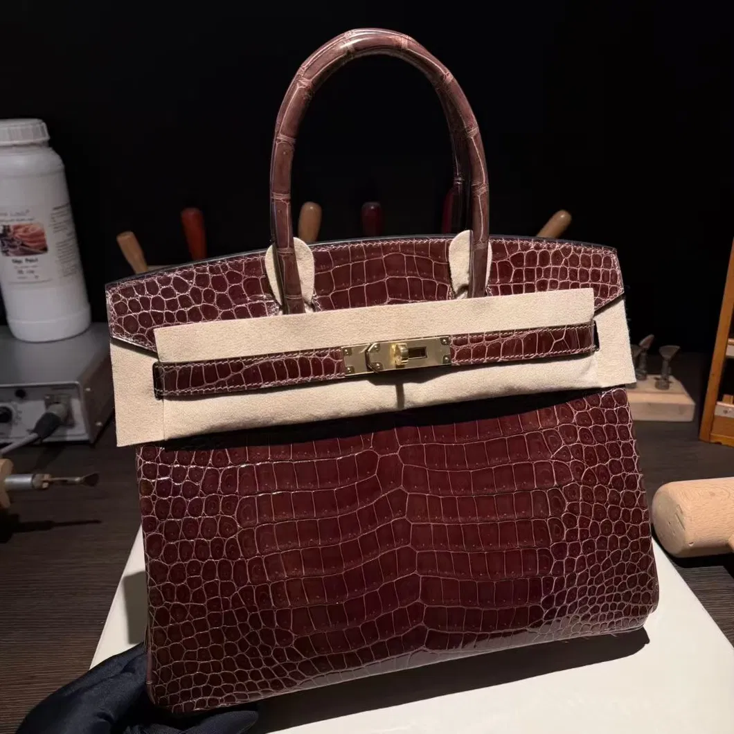 Professional Genuine Leather Briefcase Tote Bag for Women Business Work Office Laptop Bag Cowhide Handbag