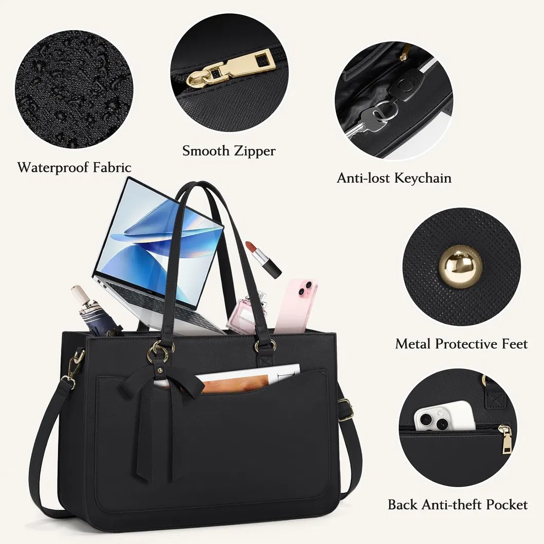 Commuter Bag Business Office Briefcase Large Capacity Handbag Shoulder Bag Professional Office