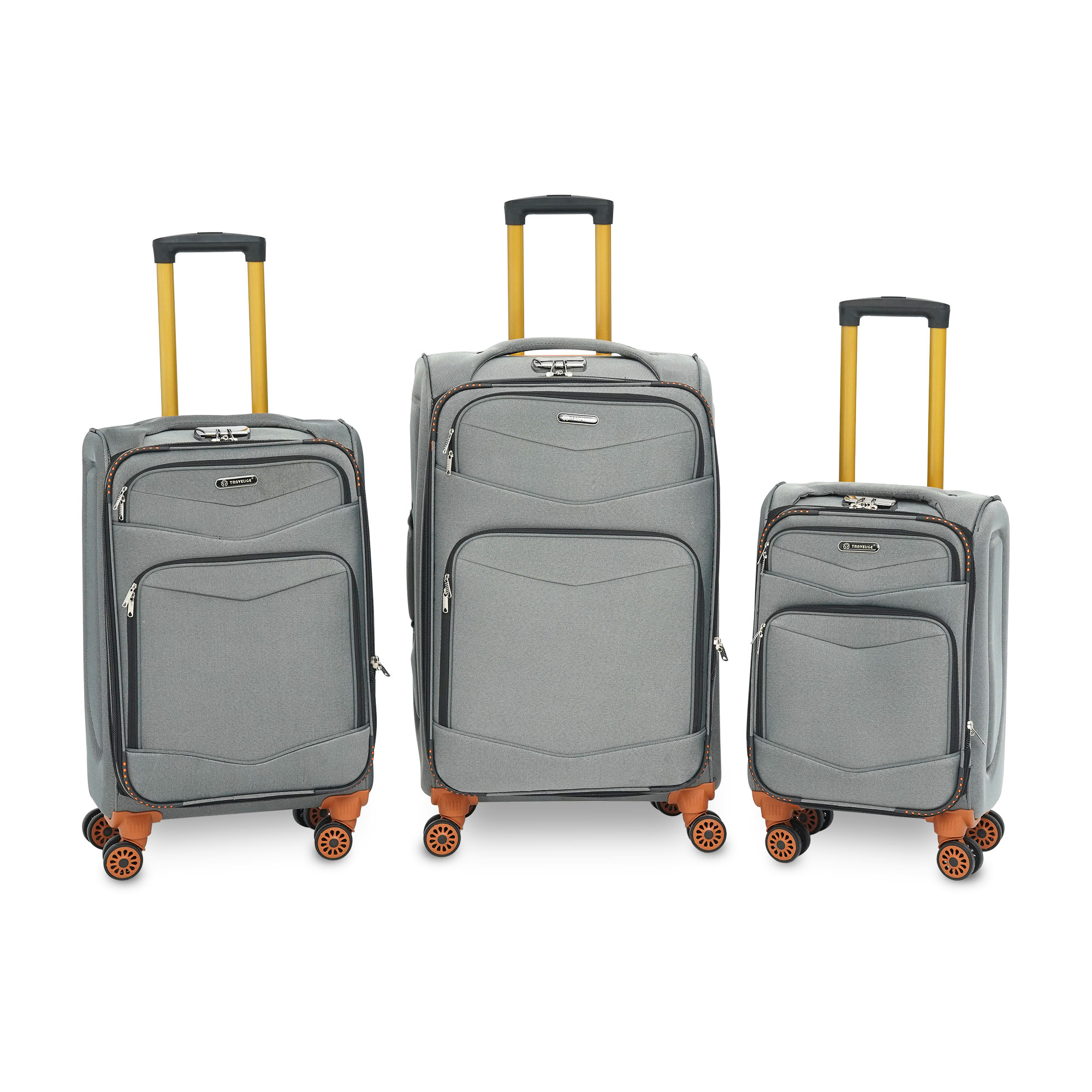 Travel Trolley Suitcase Collection Lightweight Combination Lock 4-Wheel Spacious Compartments Smooth Wheel Base Luggage Set