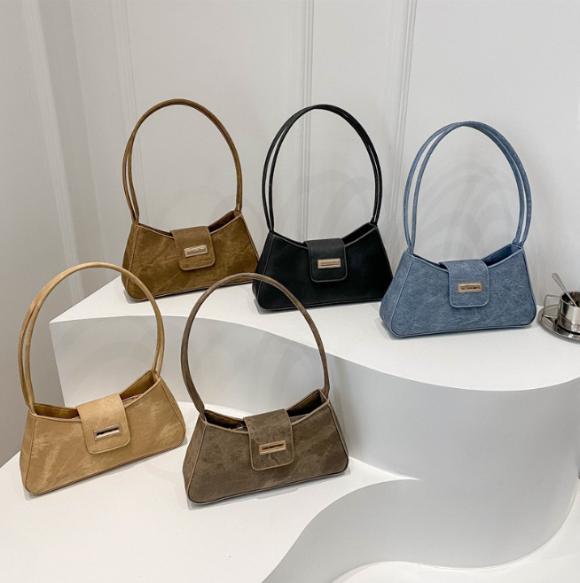 OEM Custom Handbag Logo Private Label Luxury Real Leather Ladies Fashion Half Moon Purses and Handbags Women Shoulder Bags