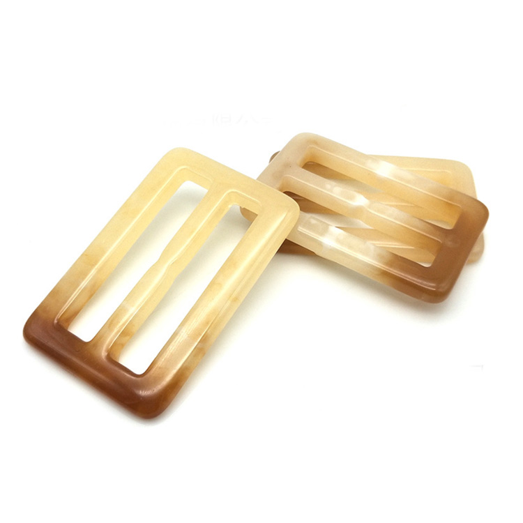 Oem Odm Support Classic Style Garment Accessories Tri Glide Resin Polyester Rectangle Buckle for Coat Belt