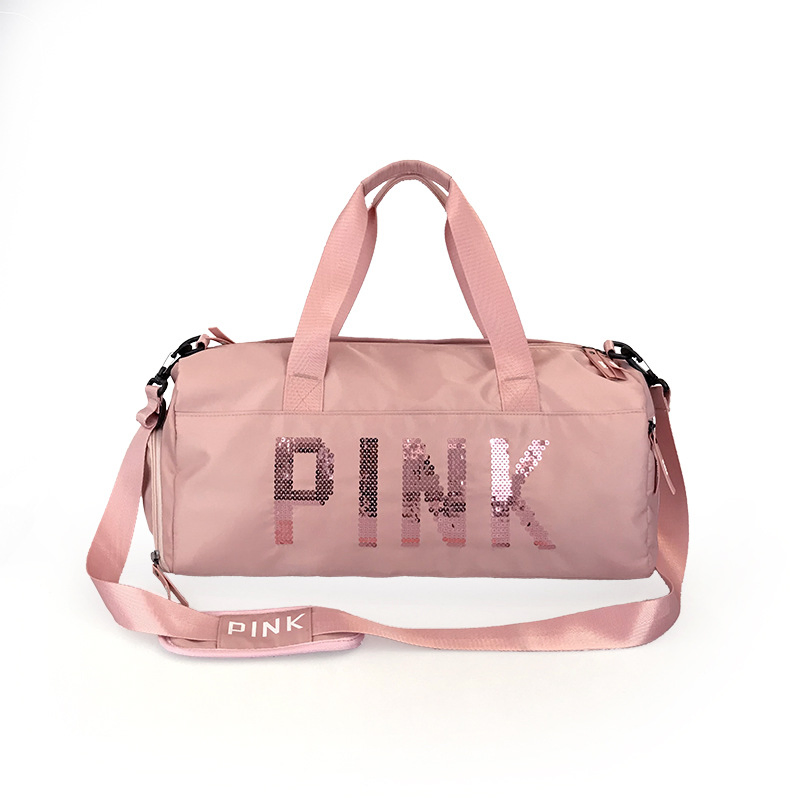 Stylish Multi-Compartment Gym Bag with Sequins for Active Lifestyles