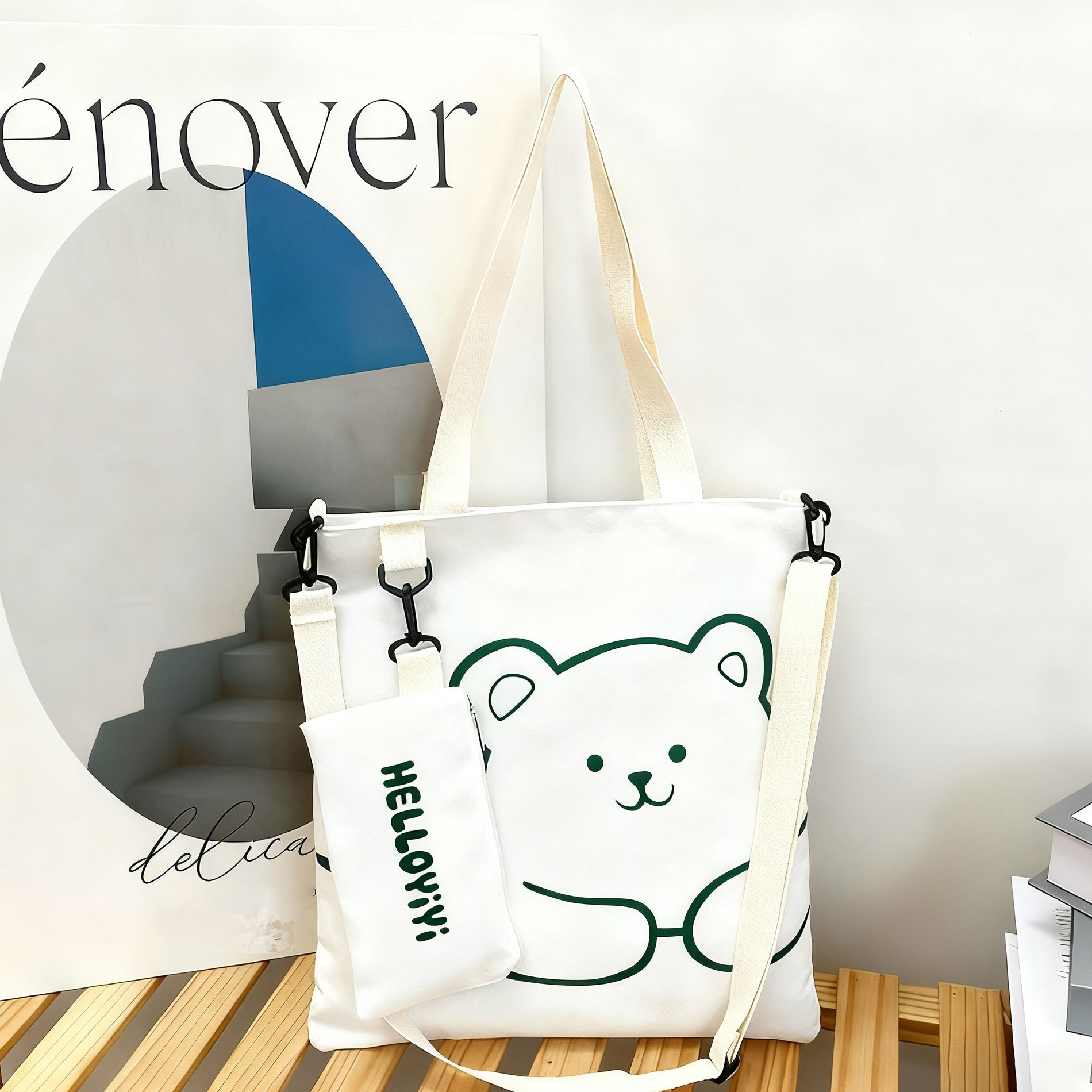 Custom Large Capacity Travel Bag Custom Foldable Tote Bag Custom Woven Shopping Bag with Fashionable Logo Printing