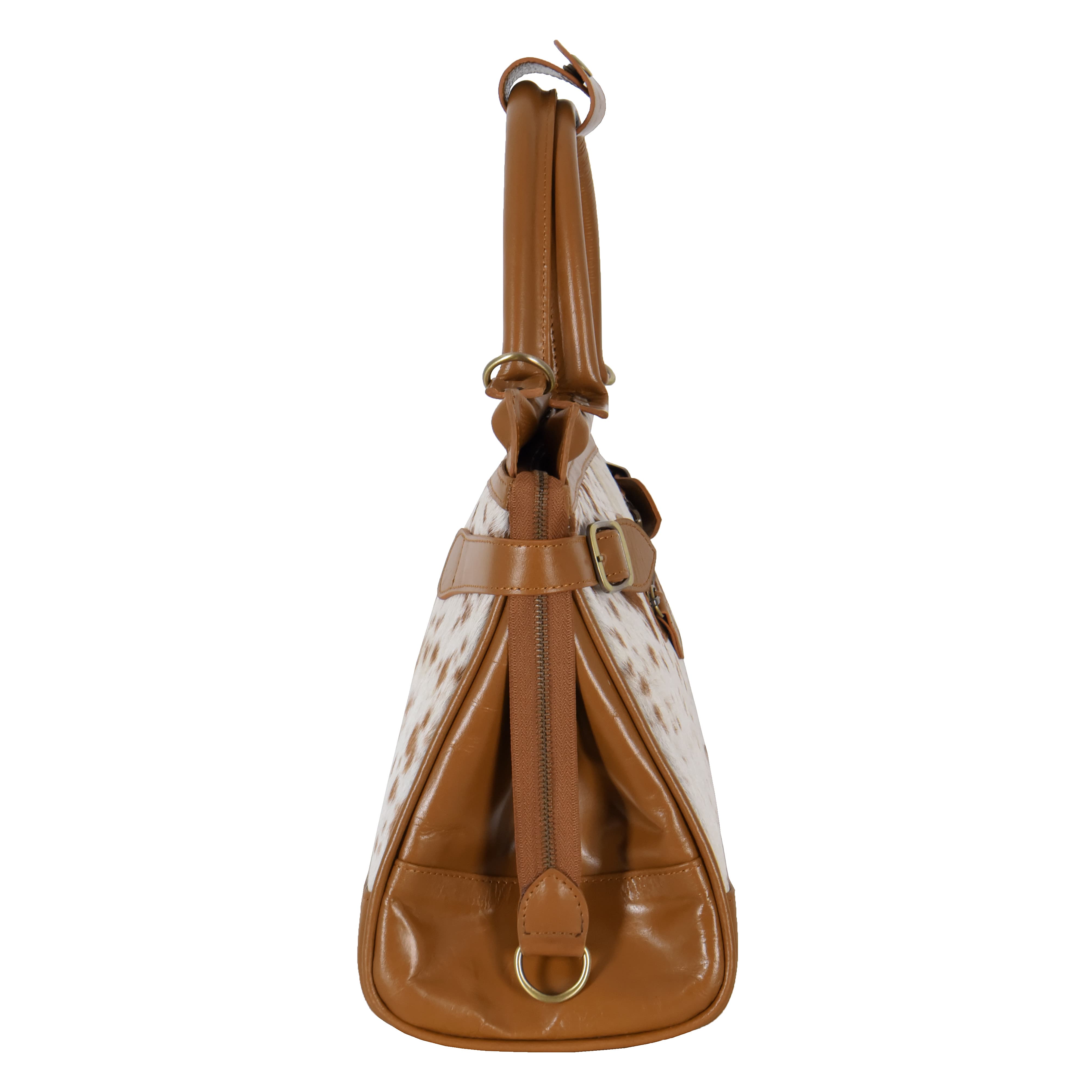 8080 Tan Fur Ladies Bag Front