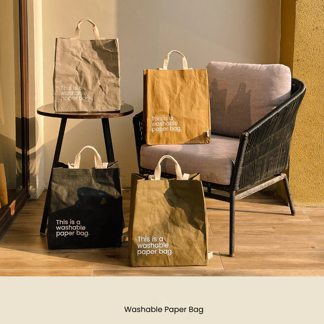 Eco-friendly Durable Paper-like Washable and Reusable Paper Bags