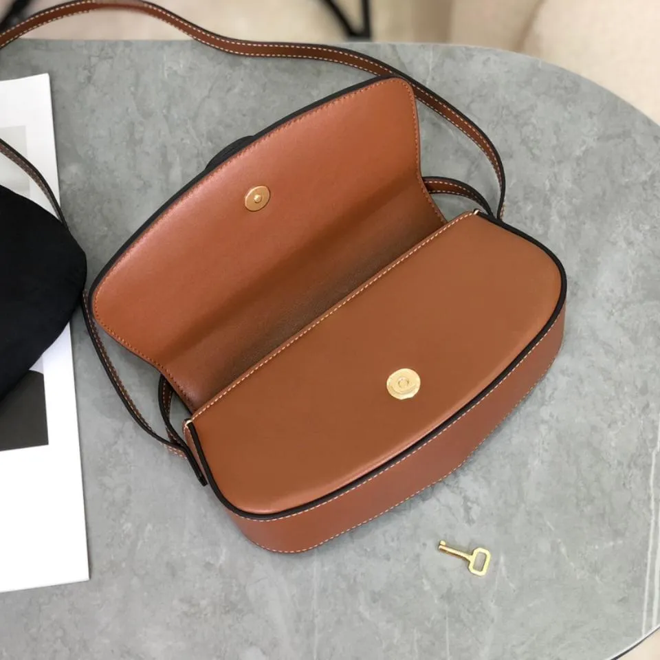 Luxury Designer Inspired Crossbody Purse for Women Office Daily Caramel Brown Padlock Flap Shoulder Bag