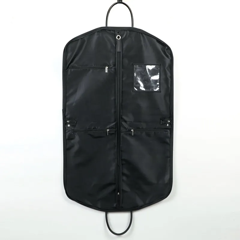 Premium Leather-Handled Business Suit Garment Bag for Professionals