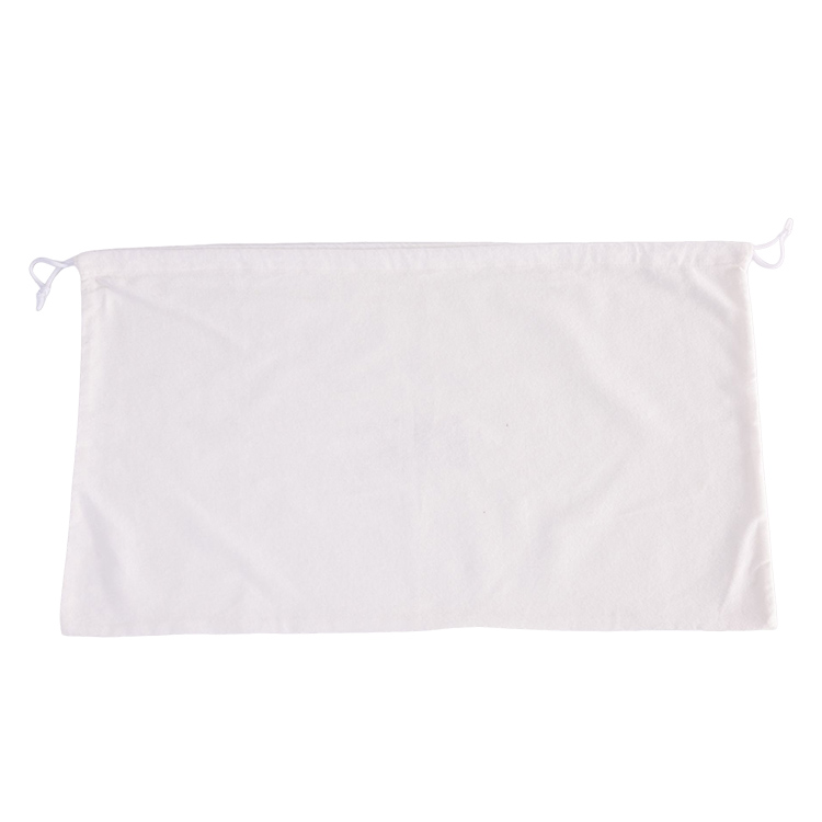 Custom Logo Eco Friendly Brushed Cotton Fabric Gift Packaging Pouch Drawstring Dust Protection Bag for Handbags Clothes