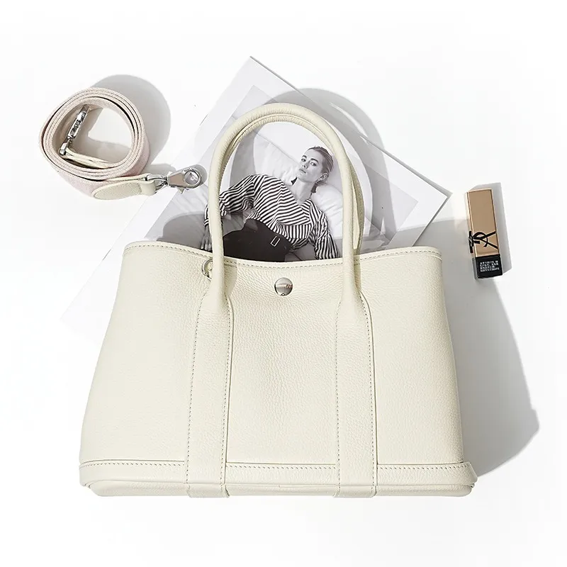 Botanical Inspired Leather Tote Bag