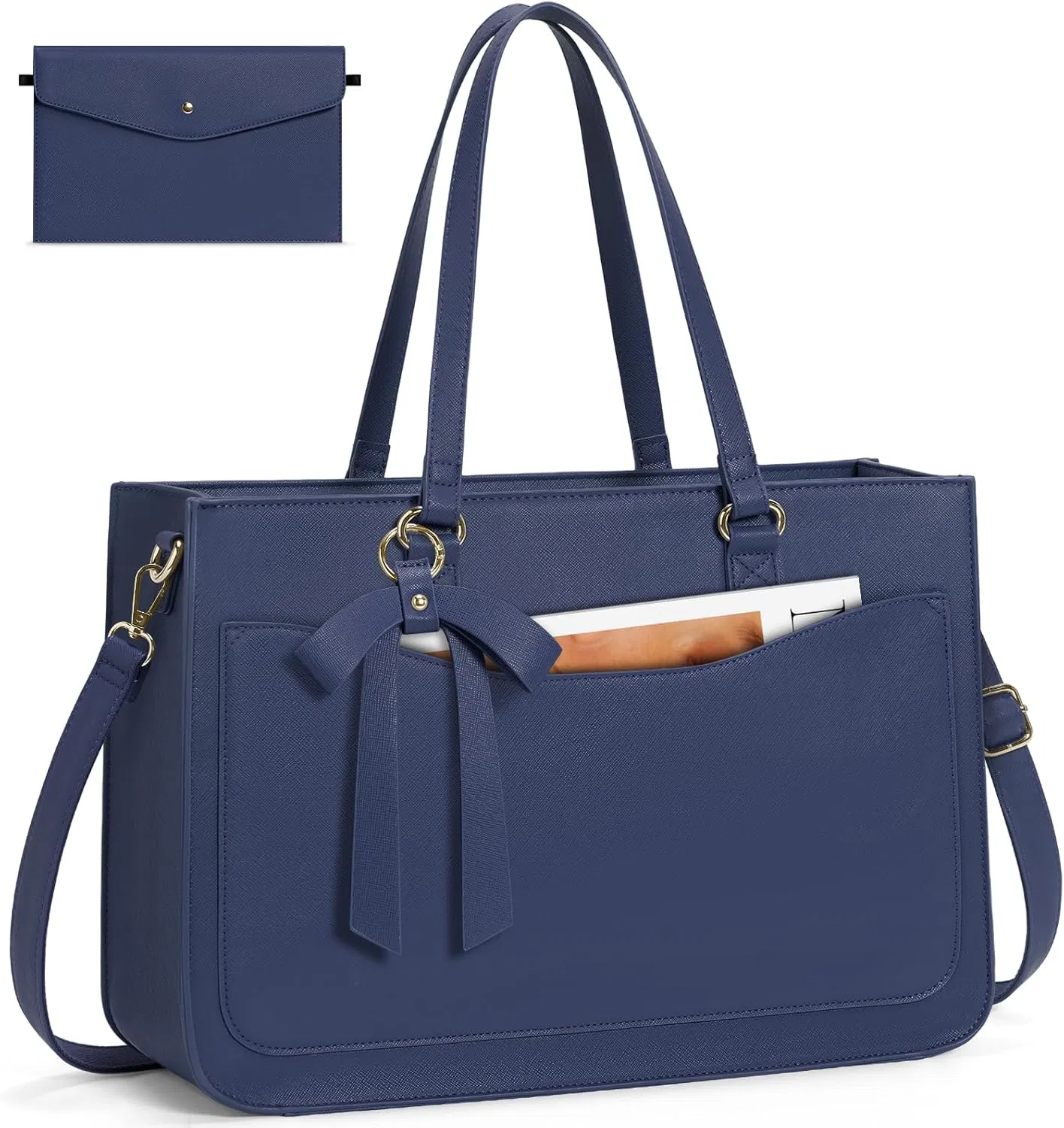 Commuter Bag Business Office Briefcase Large Capacity Handbag Shoulder Bag Professional Office