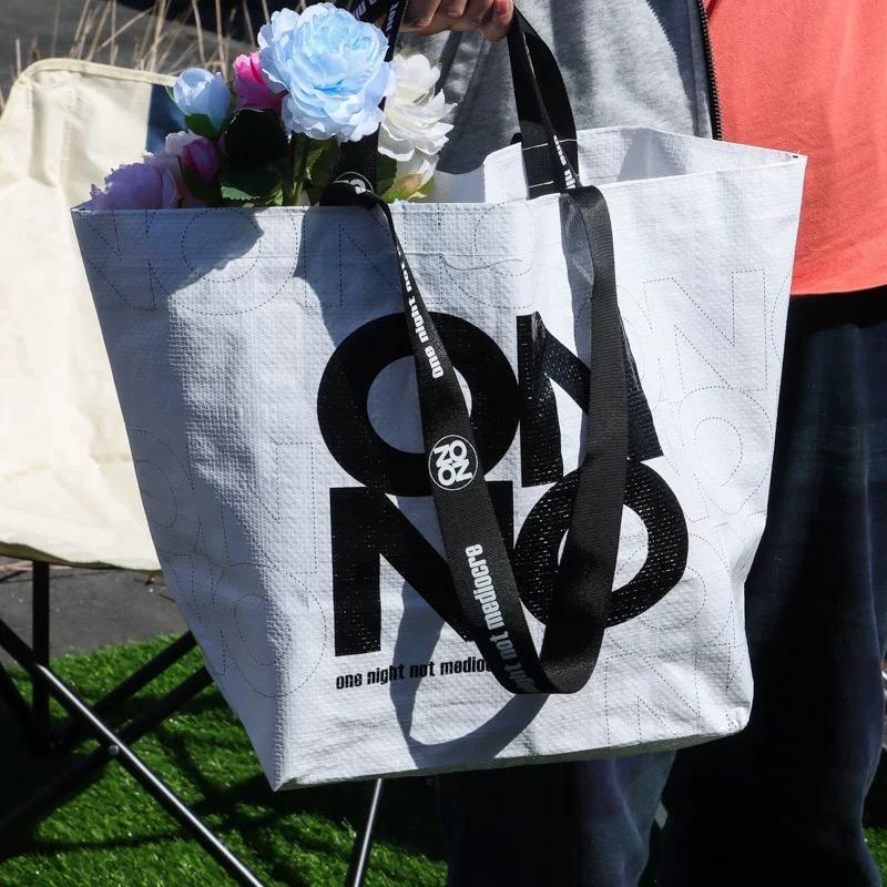 Custom Logo Printing Type Eco Friendly Recycle Reusable Grocery PP Laminated Woven Fabric Tote Shopping Bags