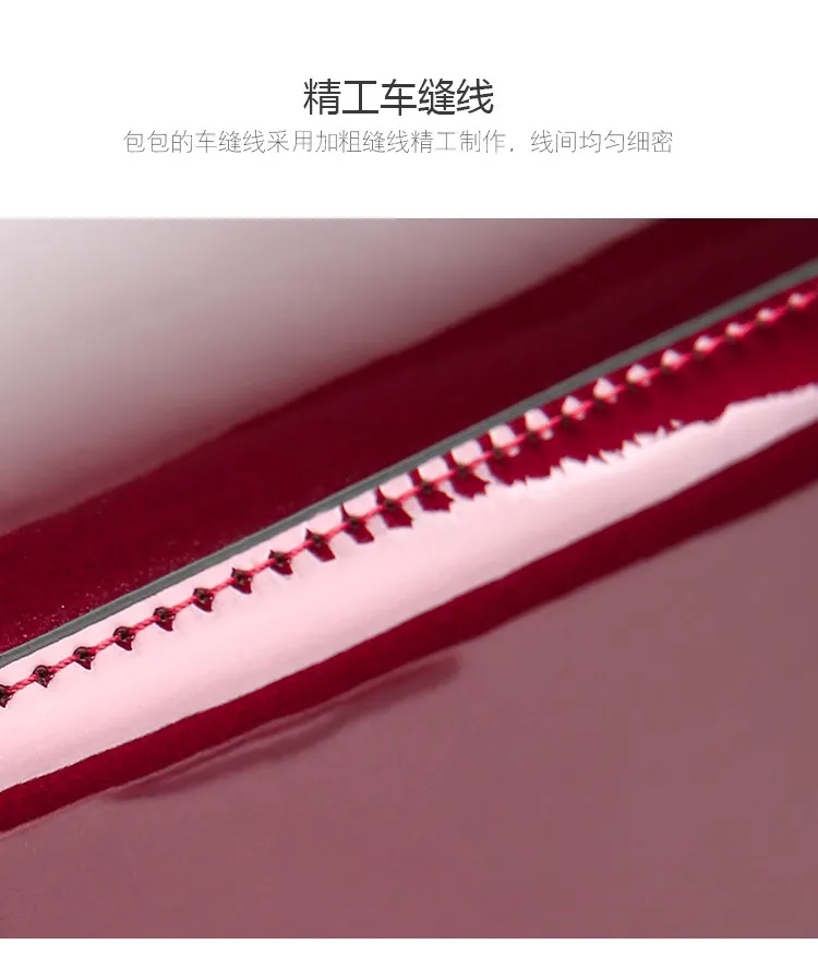 Professional Lady Portable Tote Bag Fashion Patent Leather Bright Leather Woman Bag Business Simple Joker Big Bag