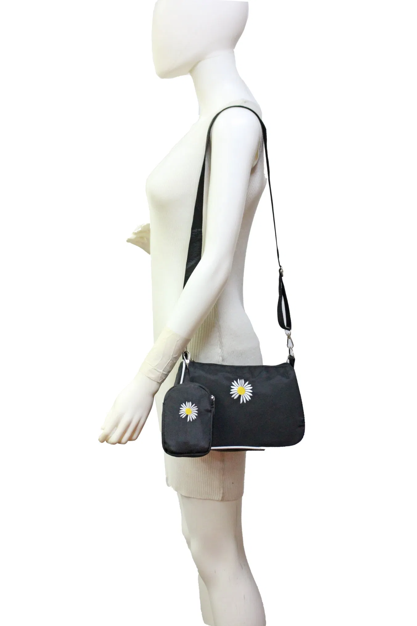 New Fashion Women Crossbody Handbag with Daisy Flower Pattern Shoulder Bag