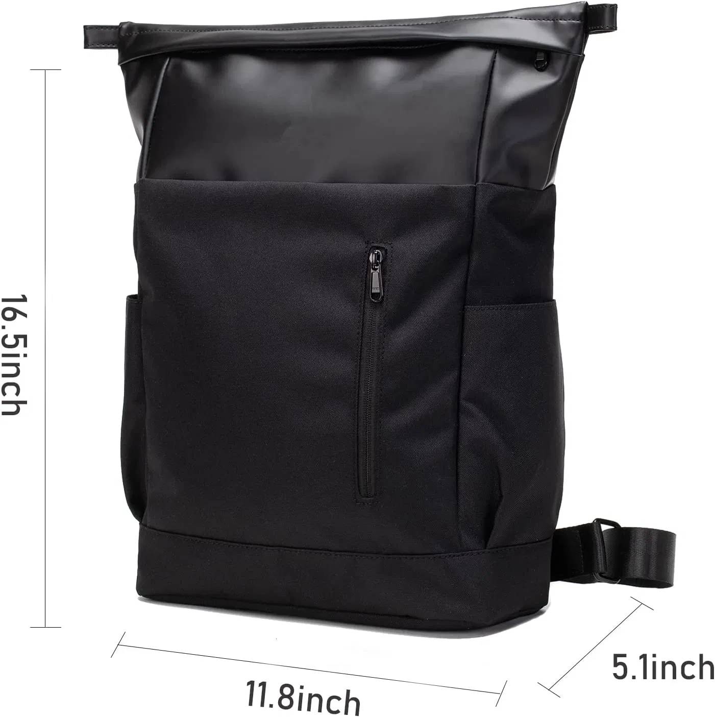 15 Inch Lifestyle Roll Top Casual Bag Daypacks Backpack Outdoor Waterproof