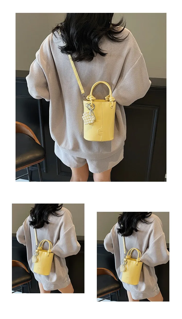 Mini Bucket Bag Minimalist All-Purpose Handbag Niche Western-Inspired One-Shoulder Messenger Bag
