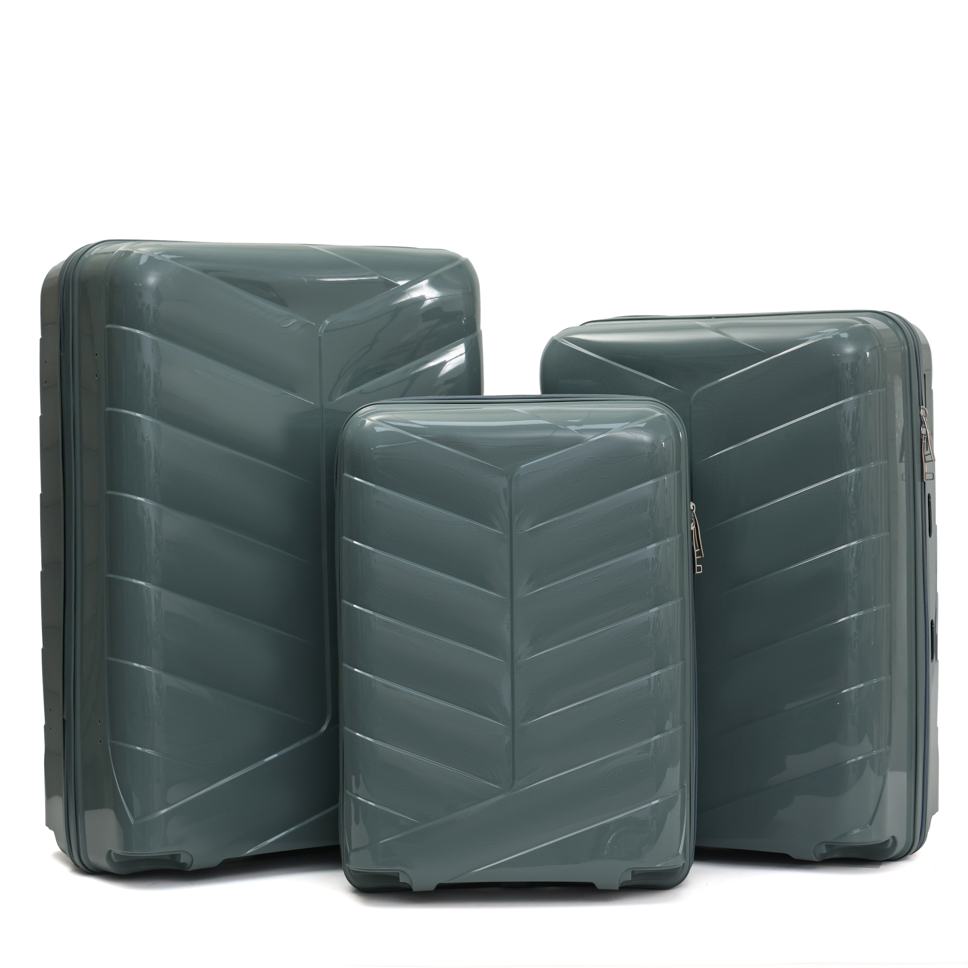 Sample OEM/ODM Discount 12 PCS SKD SEMI FINISHED Urban Business Travel Luggage Sets Luxury PP Suitcase Collection