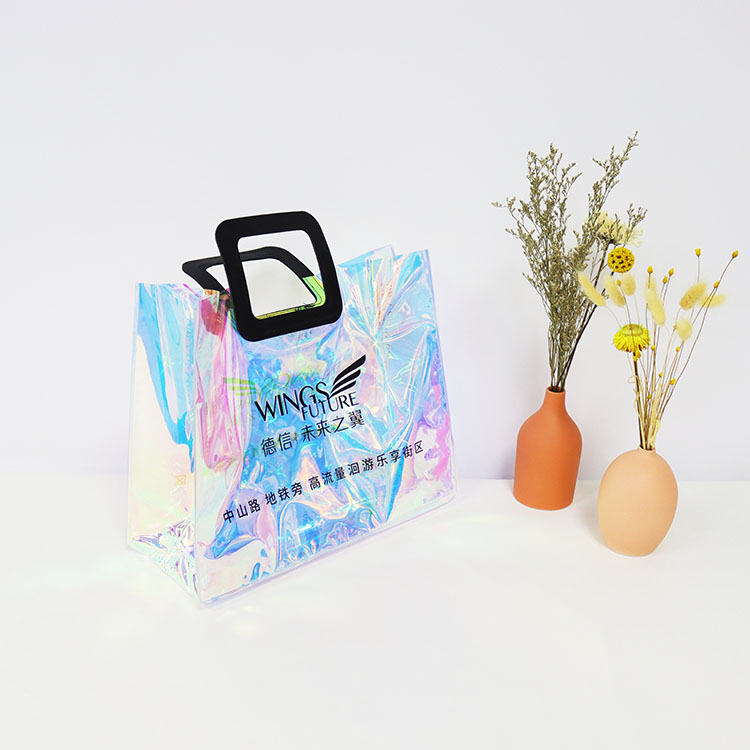 Private Label Eco Friendly Transparent Little Handbag Casual Promotional Waterproof Women Tote Transparent Custom PVC Bag