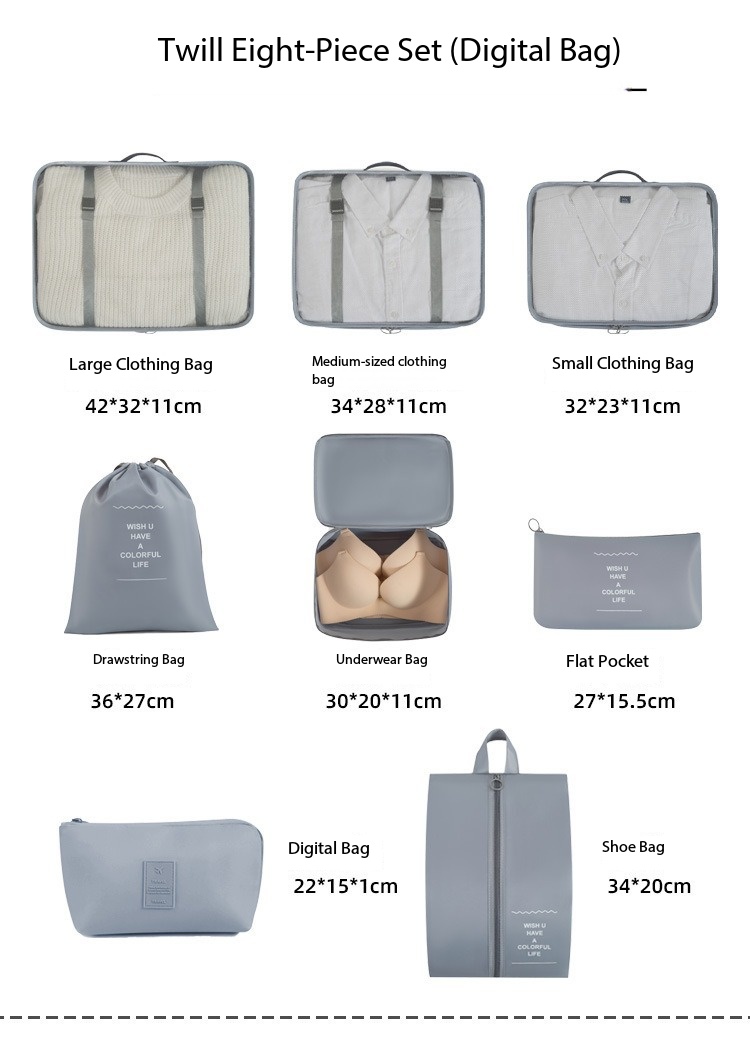 Factory Direct Toiletry Cosmetic Bag Collection Multi Style Large Capacity Waterproof Travel Set Drawstring Flat Storage Bag