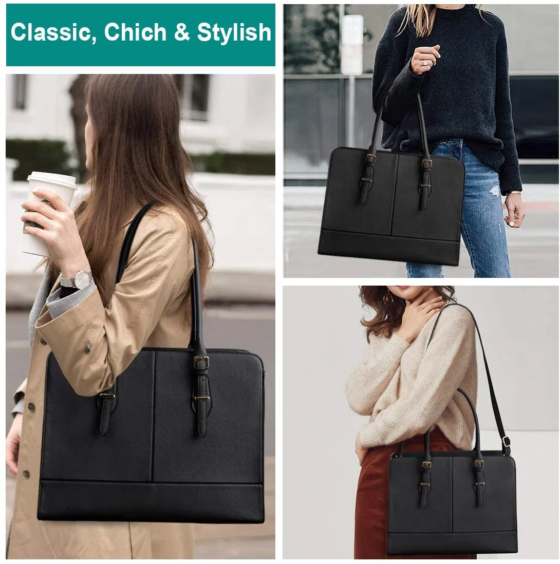 15.6 Inch Laptop Work Tote for Computer Bag Waterproof Business Office Professional Large Capacity Handbag School Shoulder Bag