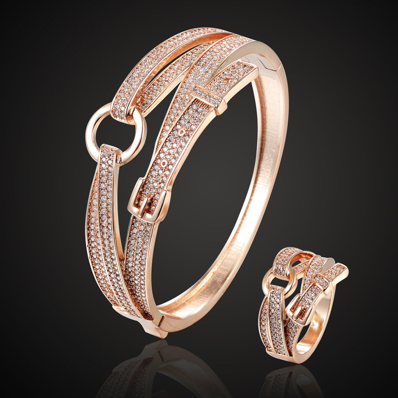 New Arrivals Fashion Jewelry Multi Layers Belt Zircon Bangle Ring Accessories for Women