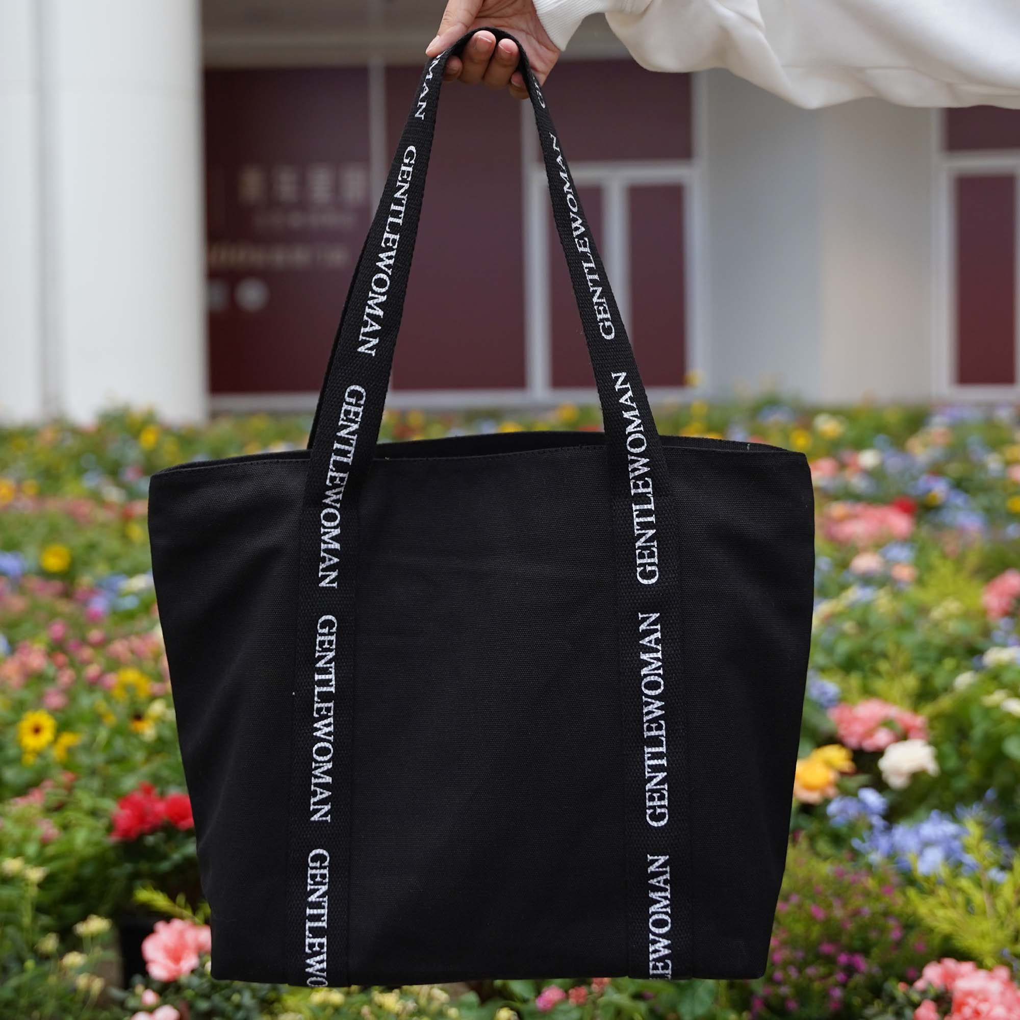 Eco Friendly Recycled Cotton Canvas Tote Bag Custom Design Durable Shopping Bag for High End Apparel Brand