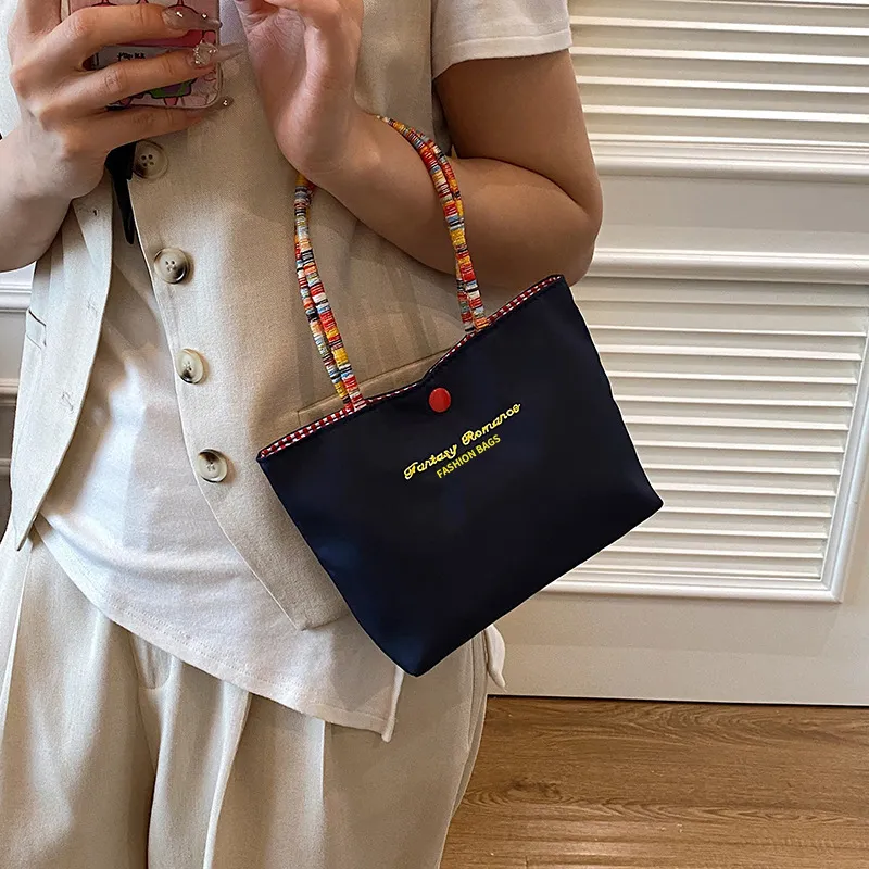 Cute Solid Color Gift Bag Phone Bag Small Handheld Bag Portable Versatile Color Block Touch up Practical Outing Souvenir Bag