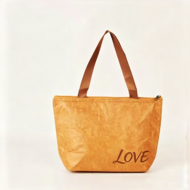 Dupont Tyvek Fashion Cartoon Medium Shopping Gift Bag Polyester Lined Sustainable Paper Bag for Cosmetic Custom Logo Available