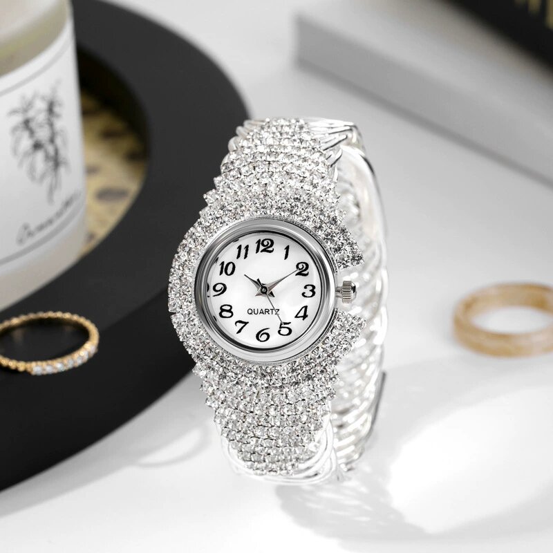 Women Diamond Gold Bangle Watch Ladies Wrist Watches Luxury Brand Rhinestone Women's Bracelet Watches Female Relogio Feminino