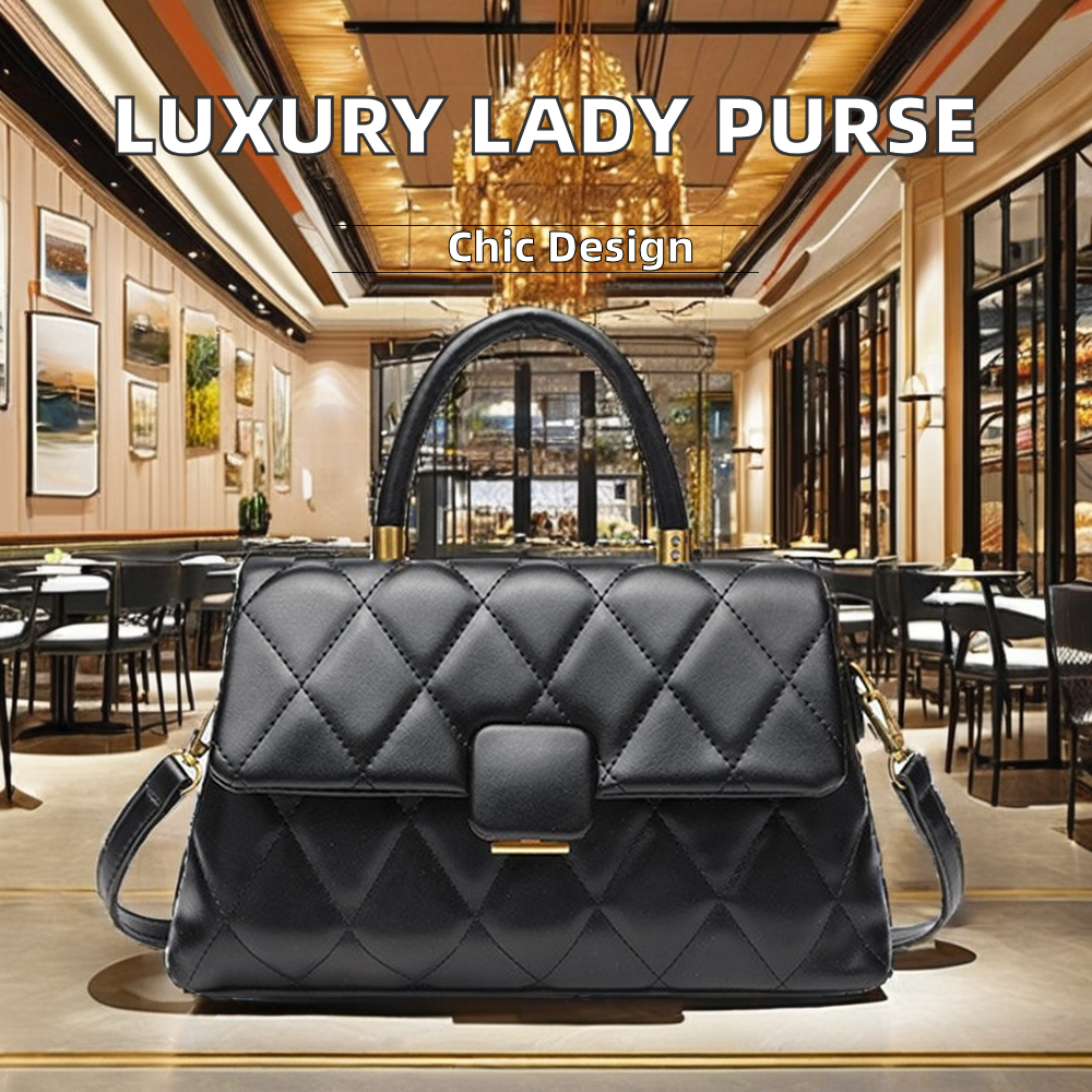 Luxury High Quality Women's Crossbody Handbag OEM Factory's Fashionable Brand Bag Pearl Polyester/PU Zipper Closure Winter Lady