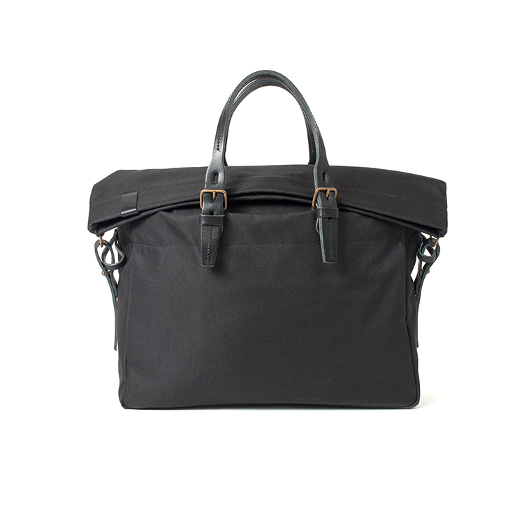 Stylish Black Waterproof Canvas Tote Bag for Business Professionals