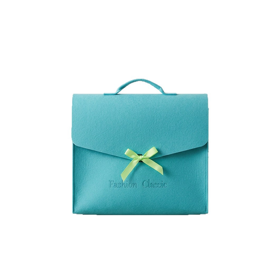 New Felt Tote Bag Wholesale Handbag Thickened Solid Pattern Corporate Team Building Business Gift Customizable