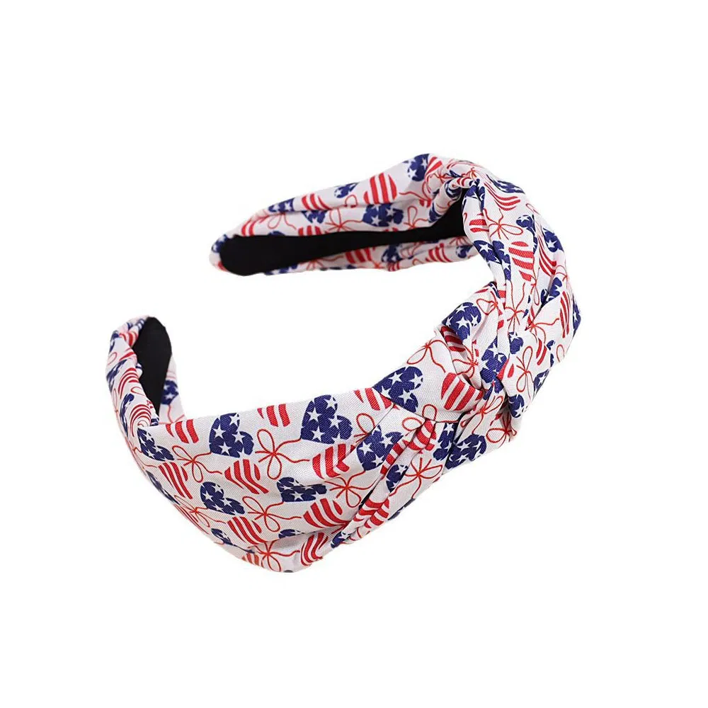 2026 Football World Cups American Flag Hair Clips Premium Fashion Cheer Hair Clip Star Spangled Knotted Hair Accessories