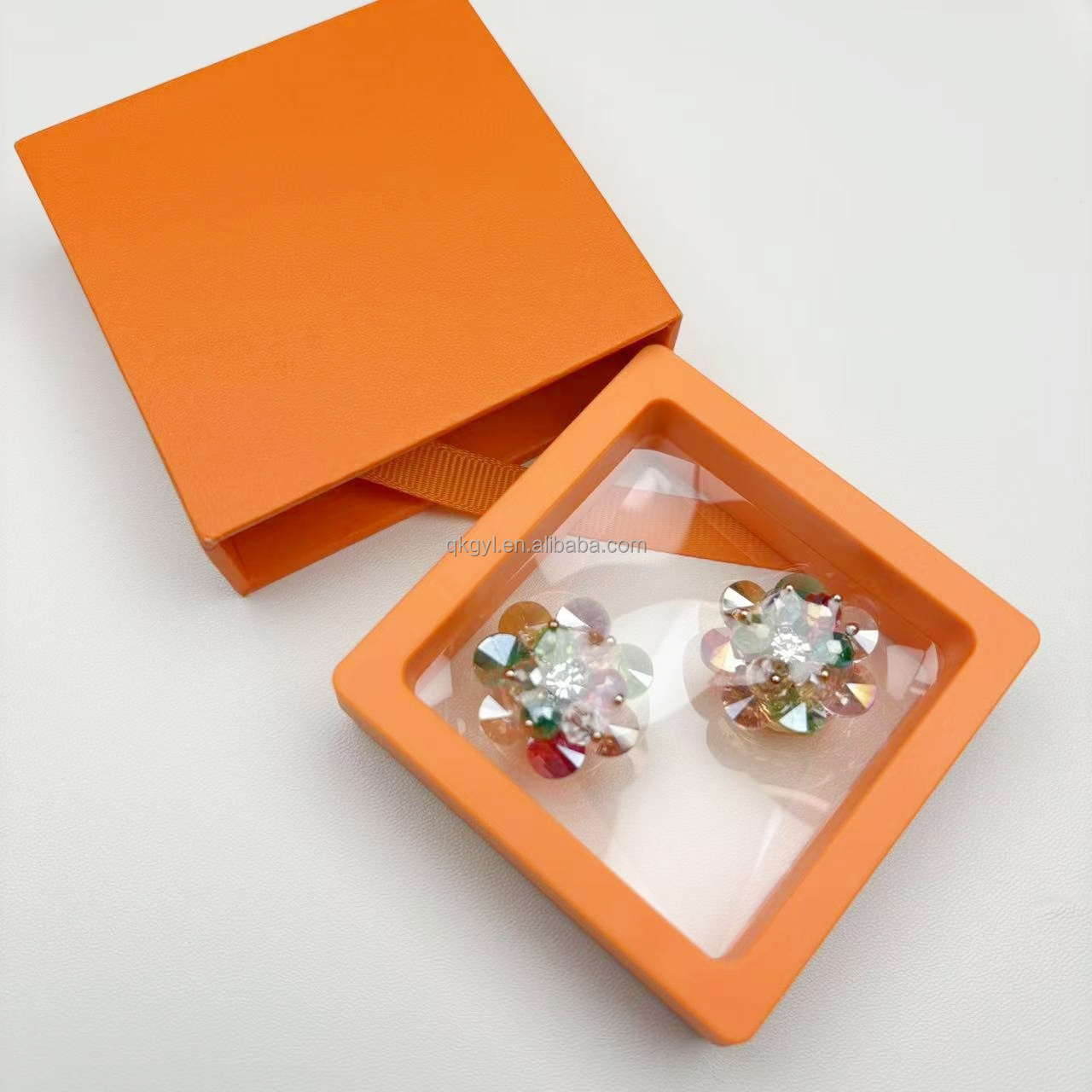 OEM ODM Elegant Glittering Crystal Flower Cuff Link Glamorous Formal Accessories for Unisex Wedding Christmas Party