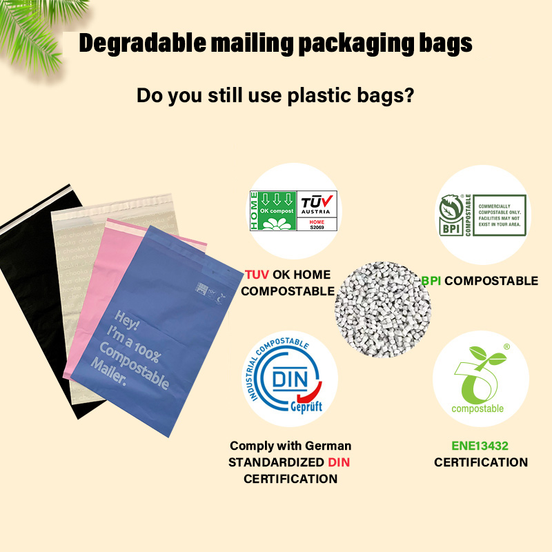 Biodegradable packaging bag display