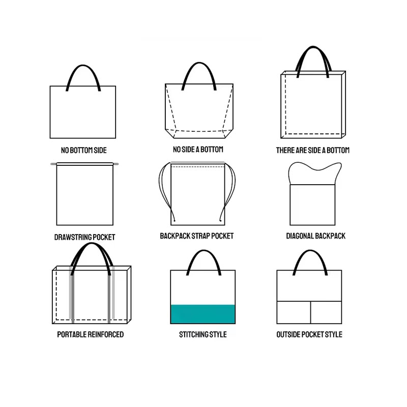 Large Capacity Custom logo Letter Printed Canvas Handbag with Pocket Zipper Shopping Bag