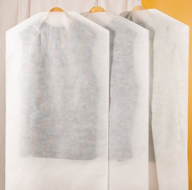 Non-Woven Dust Cover Eco-Friendly Reusable Garment Storage Bag for Suits &amp; Clothes with Custom Logo Printing Lady Fashion
