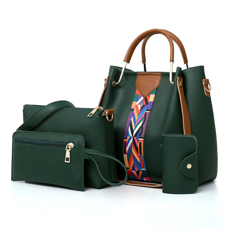 Genuine Leather Handbag Manufacturer Factories Custom Wholesale OEM/ODM Low MOQ Real Cowhide Wide Strap Bucket Bag Set of 3