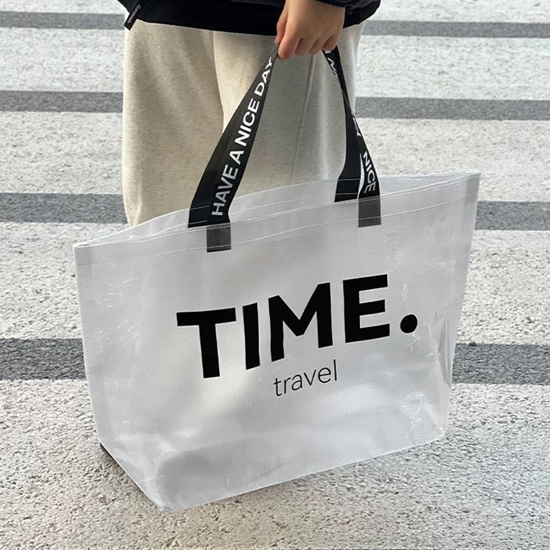 Wholesale Customized Transparent Waterproof Recyclable Laminated PP Woven Shopping Bag Environmentally Friendly Shopping Bag