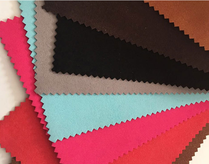 Suede Leather High Color Fastness Microfiber Suede Leather for Shoe Bag and Car Interior