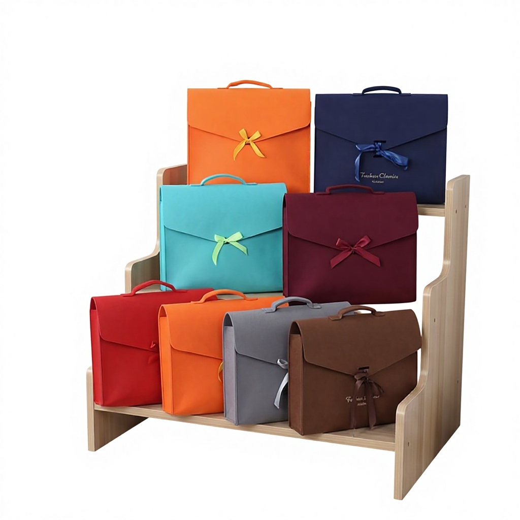 New Felt Tote Bag Wholesale Handbag Thickened Solid Pattern Corporate Team Building Business Gift Customizable