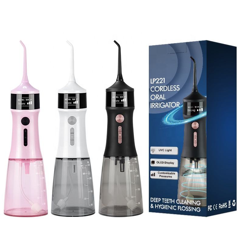 New Patented Luxury Model LP221 Best Seller Electric Portable Teeth Water Flosser IPX7 Waterproof 4 Modes 1800mAh Large Battery