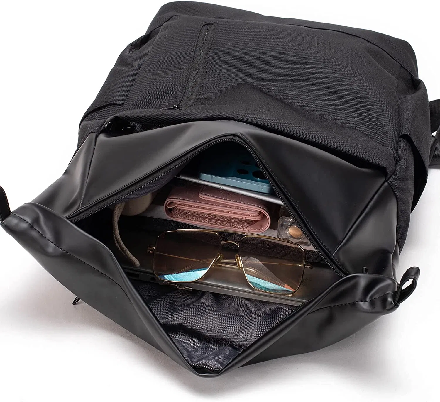 15 Inch Lifestyle Roll Top Casual Bag Daypacks Backpack Outdoor Waterproof